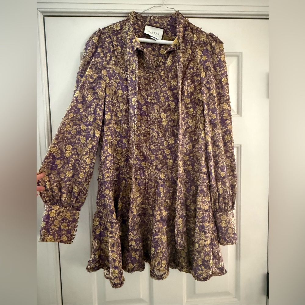 Alexis Purple and Yellow Floral Dress